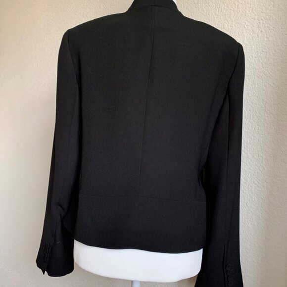 VINCE CAMUTO Black Open Front Drape Blazer Size 12 - Picture 2 of 6